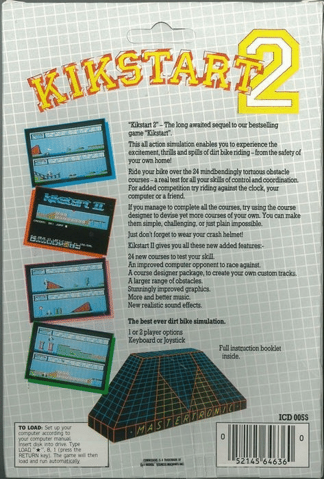 Kikstart 2 Course Designer box art for Commodore 64